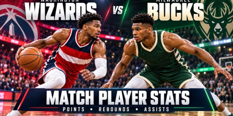 Washington Wizards vs Milwaukee Bucks Match Player Stats